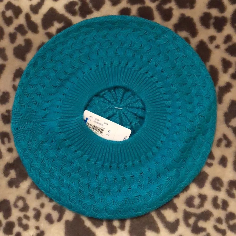 77kids Teal Beret Hat Size L/XL Blue Green